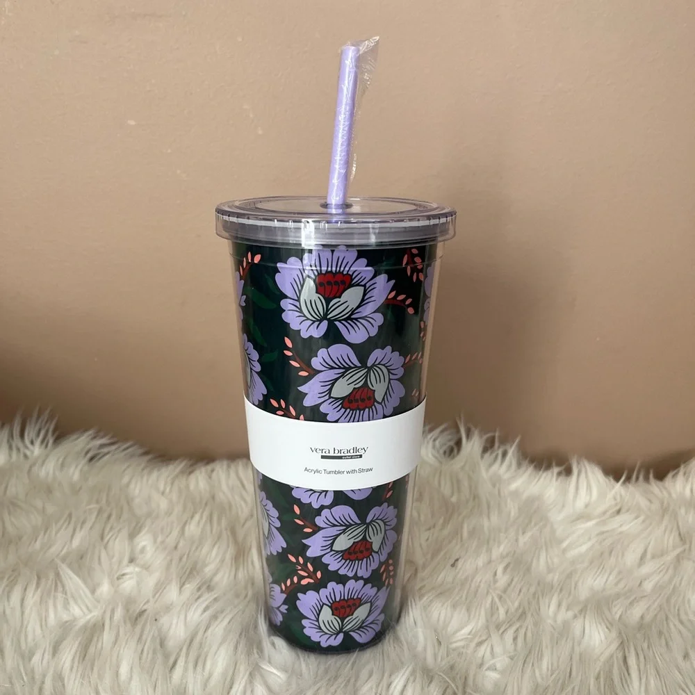{Vera Bradley} Essential Large Backpack, Lunch Tote, & Tumbler in Lotus Sea Moss